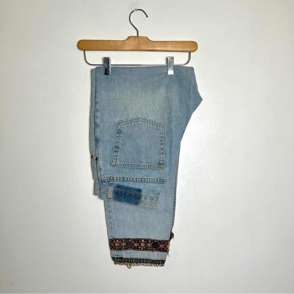 Vintage Straight Leg Embellished Jeans